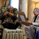 Lionel Morrison, right, with Nelson Mandela. (Credit: The Voice)